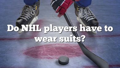 Do NHL players have to wear suits?