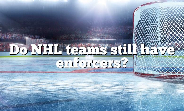 Do NHL teams still have enforcers?