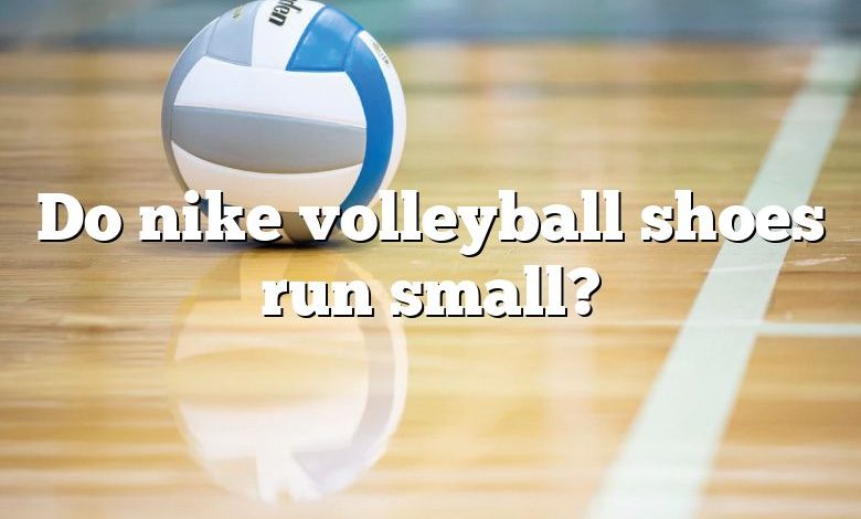 Do nike volleyball shoes run small?