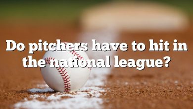 Do pitchers have to hit in the national league?