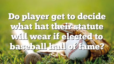 Do player get to decide what hat their statute will wear if elected to baseball hall of fame?