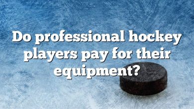 Do professional hockey players pay for their equipment?