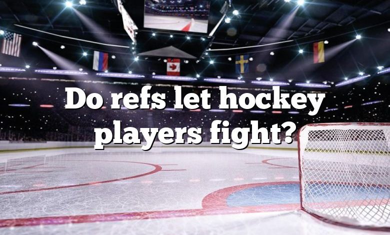 Do refs let hockey players fight?