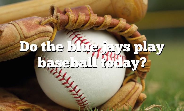 Do the blue jays play baseball today?