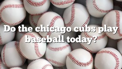 Do the chicago cubs play baseball today?