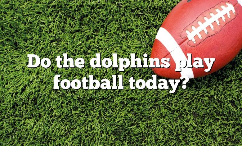 Do the dolphins play football today?