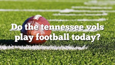 Do the tennessee vols play football today?