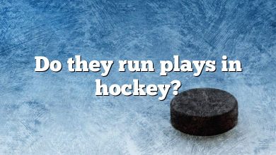 Do they run plays in hockey?