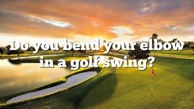 Do you bend your elbow in a golf swing?