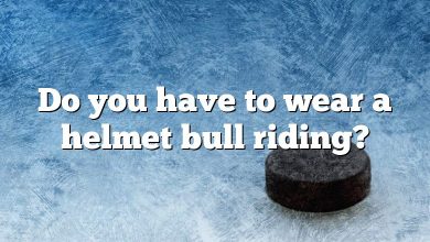 Do you have to wear a helmet bull riding?