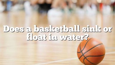 Does a basketball sink or float in water?