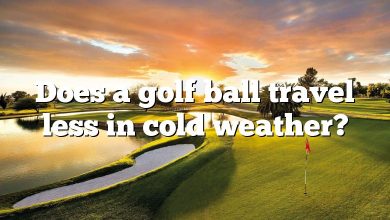 Does a golf ball travel less in cold weather?