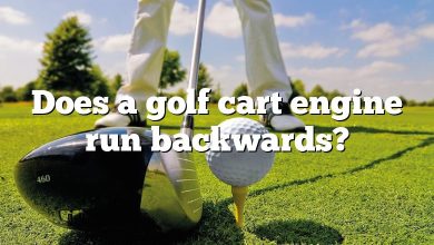 Does a golf cart engine run backwards?