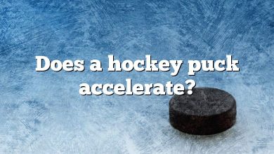 Does a hockey puck accelerate?