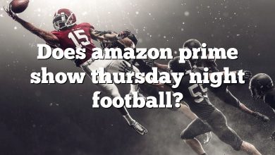 Does amazon prime show thursday night football?