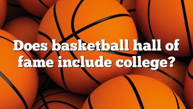 Does basketball hall of fame include college?