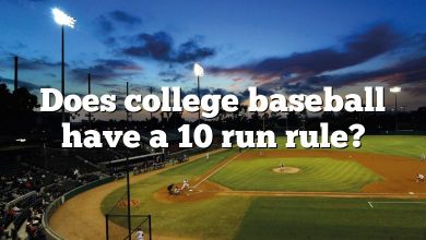 Does college baseball have a 10 run rule?