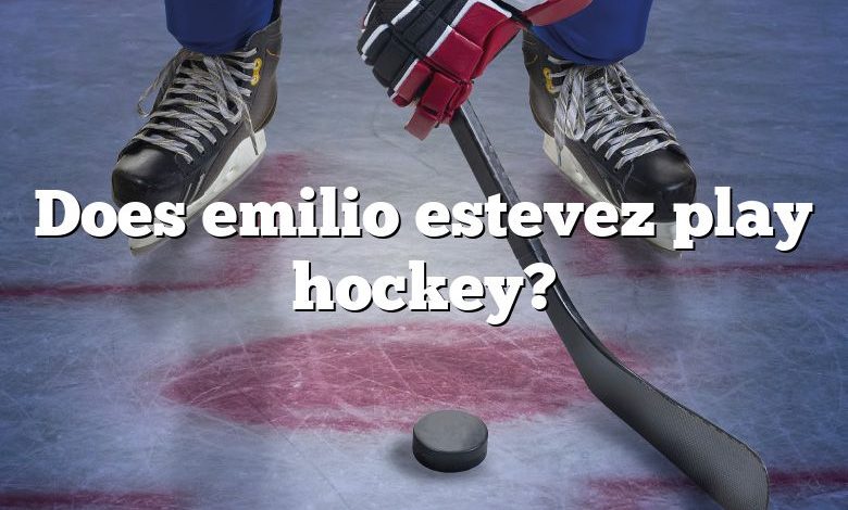 Does emilio estevez play hockey?