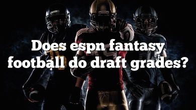 Does espn fantasy football do draft grades?