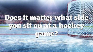 Does it matter what side you sit on at a hockey game?