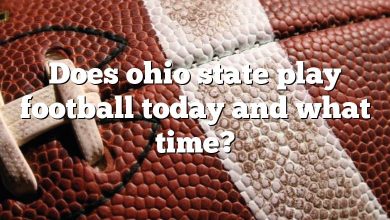 Does ohio state play football today and what time?