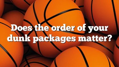 Does the order of your dunk packages matter?