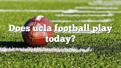 Does ucla football play today?