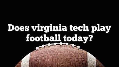 Does virginia tech play football today?