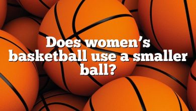 Does women’s basketball use a smaller ball?