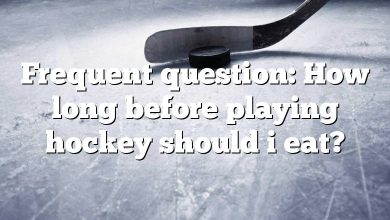 Frequent question: How long before playing hockey should i eat?