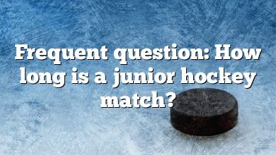 Frequent question: How long is a junior hockey match?