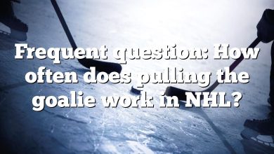 Frequent question: How often does pulling the goalie work in NHL?