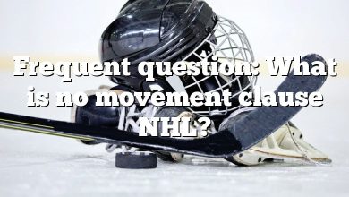 Frequent question: What is no movement clause NHL?