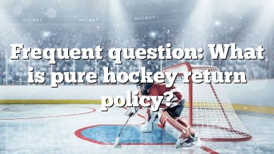 Frequent question: What is pure hockey return policy?