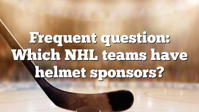 Frequent question: Which NHL teams have helmet sponsors?