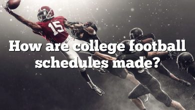 How are college football schedules made?