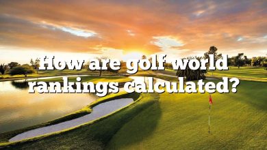 How are golf world rankings calculated?