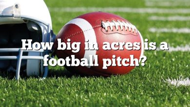 How big in acres is a football pitch?