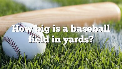 How big is a baseball field in yards?