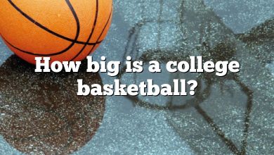 How big is a college basketball?