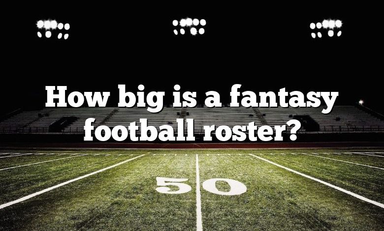 How big is a fantasy football roster?