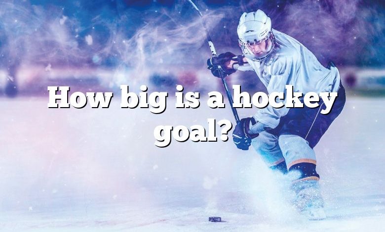 How big is a hockey goal?