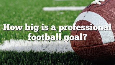 How big is a professional football goal?