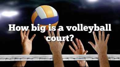 How big is a volleyball court?