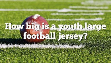 How big is a youth large football jersey?