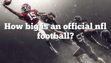 How big is an official nfl football?