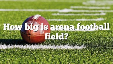 How big is arena football field?