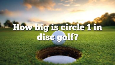 How big is circle 1 in disc golf?