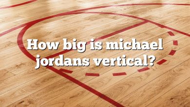 How big is michael jordans vertical?