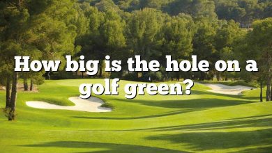 How big is the hole on a golf green?